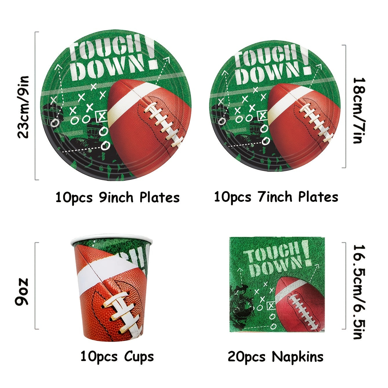 Football Themed Party Supplies for Bowl Celebrations