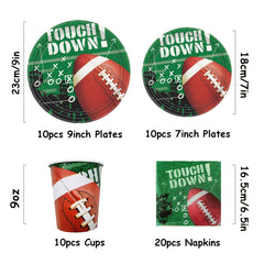 Football Themed Party Supplies for Bowl Celebrations