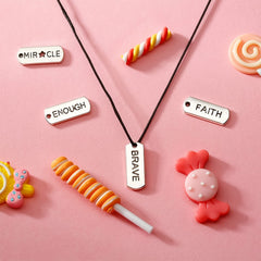 80pcs Word Charms Pendants for DIY Jewelry Making