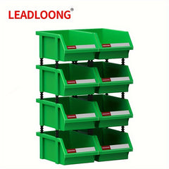 8pcs Plastic Stackable Storage Bins Parts Storage Organizer Garage Supplies