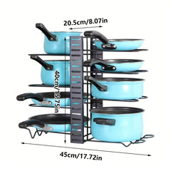 Pot And Pan Organizer For Cabinet 5 layer Storage Racks