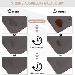 1pc Draining Mats for Kitchen Countertops Coffee Mats Kitchen Dish Mats Bar Coff