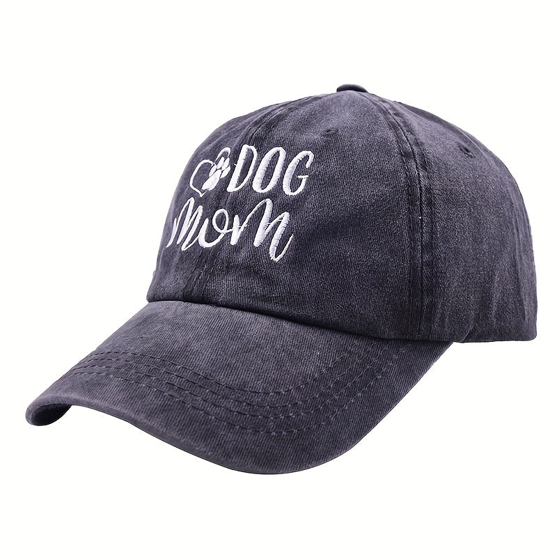 Embroidery Baseball Cap Cartoon Pet Washed Distressed Mom Dad Hats