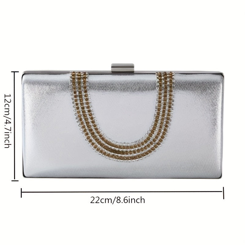 Rhinestone Evening Bag Glitter Dinner Clutch Bag for Party Wedding & Prom