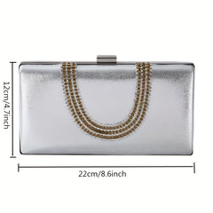 Rhinestone Evening Bag Glitter Dinner Clutch Bag for Party Wedding & Prom