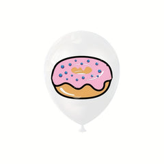 16pcs Donut Theme Latex Balloons Kids Birthday Party Decoration Set