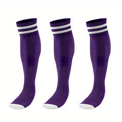 3 Pairs Men's Breathable Soccer Thigh Socks for Sports