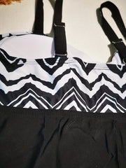 Geometrical Print Tankini Sets Women's Two Piece Swimsuit