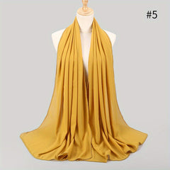 Chiffon Hijab Head Scarf Thin Breathable Shawl Windproof Head Wrap