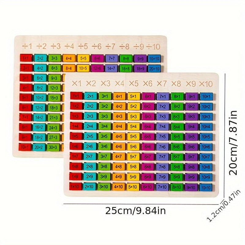 Colorful Wooden Multiplication Learning Board for Youngsters Educational Tool