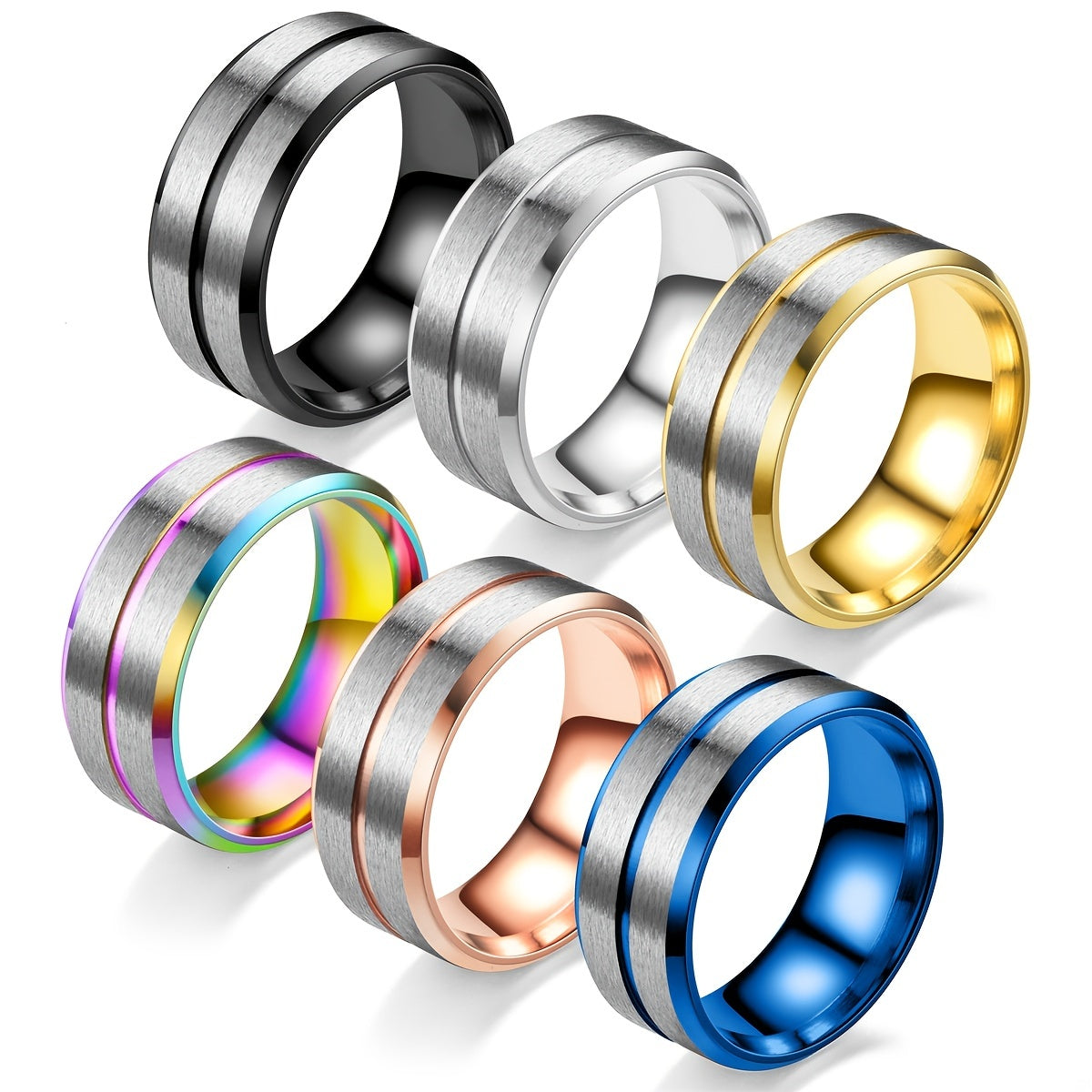 Men's Stainless Steel Ring for Casual Wear