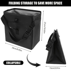 5L Car Trash Can Waterproof Hanging Bin SUV Truck Minivan Foldable Garbage Bag