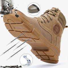 Steel Toe Boots Safety Boots Wear resistant Puncture Proof Waterproof Work Boots
