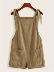 Casual Sleeveless Jumpsuit with Dual Pockets for Women
