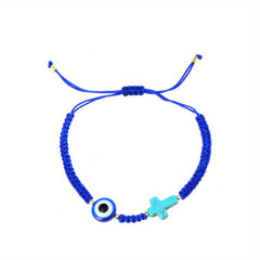 Devil's Eye Turquoise Cross Bracelet Mexican Beach Jewelry