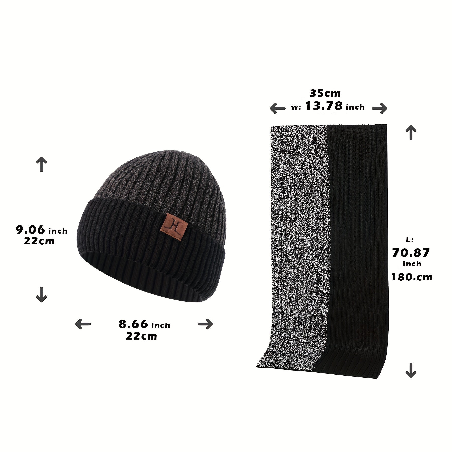 Jacquard Touch Screen Gloves Beanie Hat Scarf Set