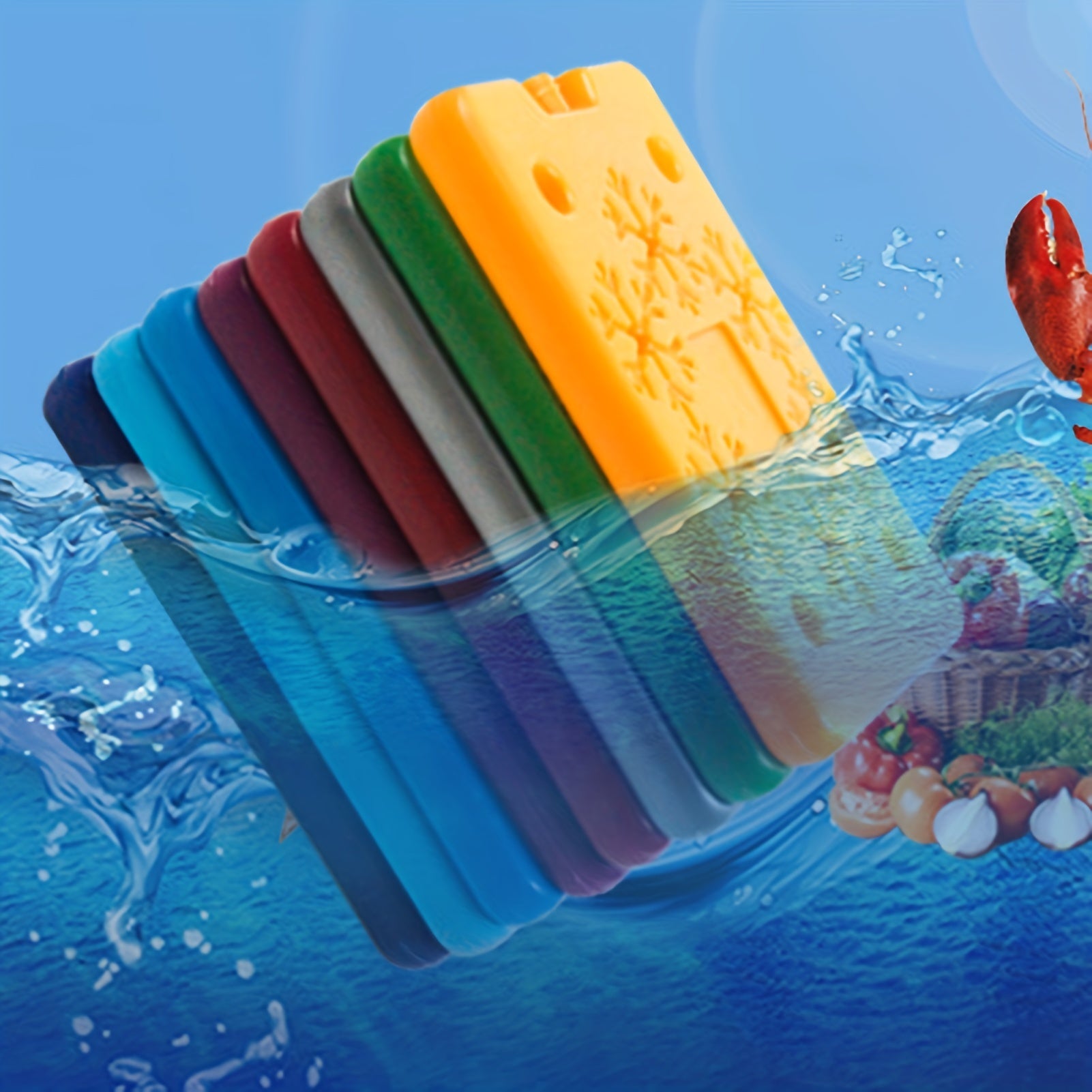 Reusable Insulated Ice Packs for Lunch Boxes Thin Durable Leak Proof