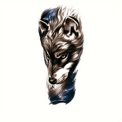 Waterproof Wolf Pattern Temporary Tattoo For Men Women