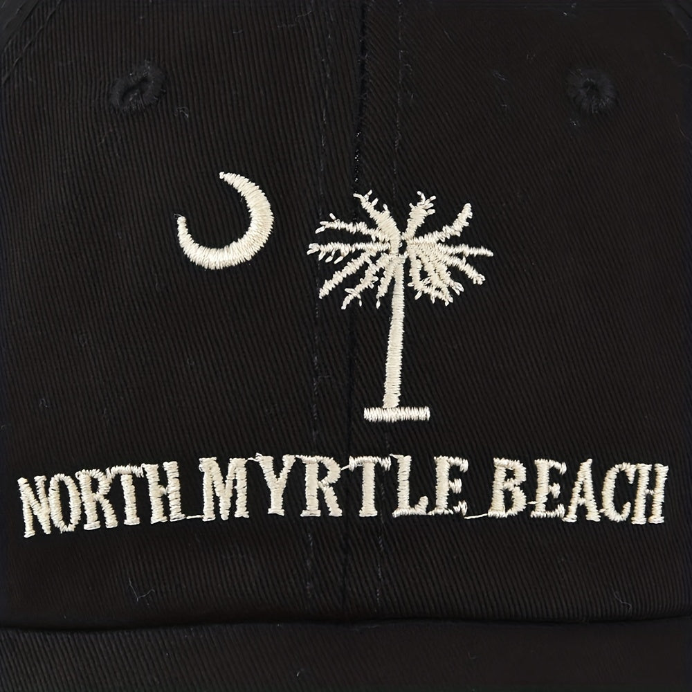 Embroidered Unisex Baseball Cap Coconut Tree Boho Hat Men's Flower Beach Sun Hat