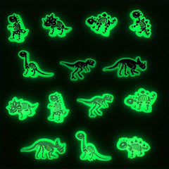 82pcs Dinosaur Shoe Charms For Crocs Luminous Decoration Boys PVC Pins Bracelets