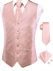Men's Vintage Fit Sleeveless Vest Set Formal Suit Waistcoat