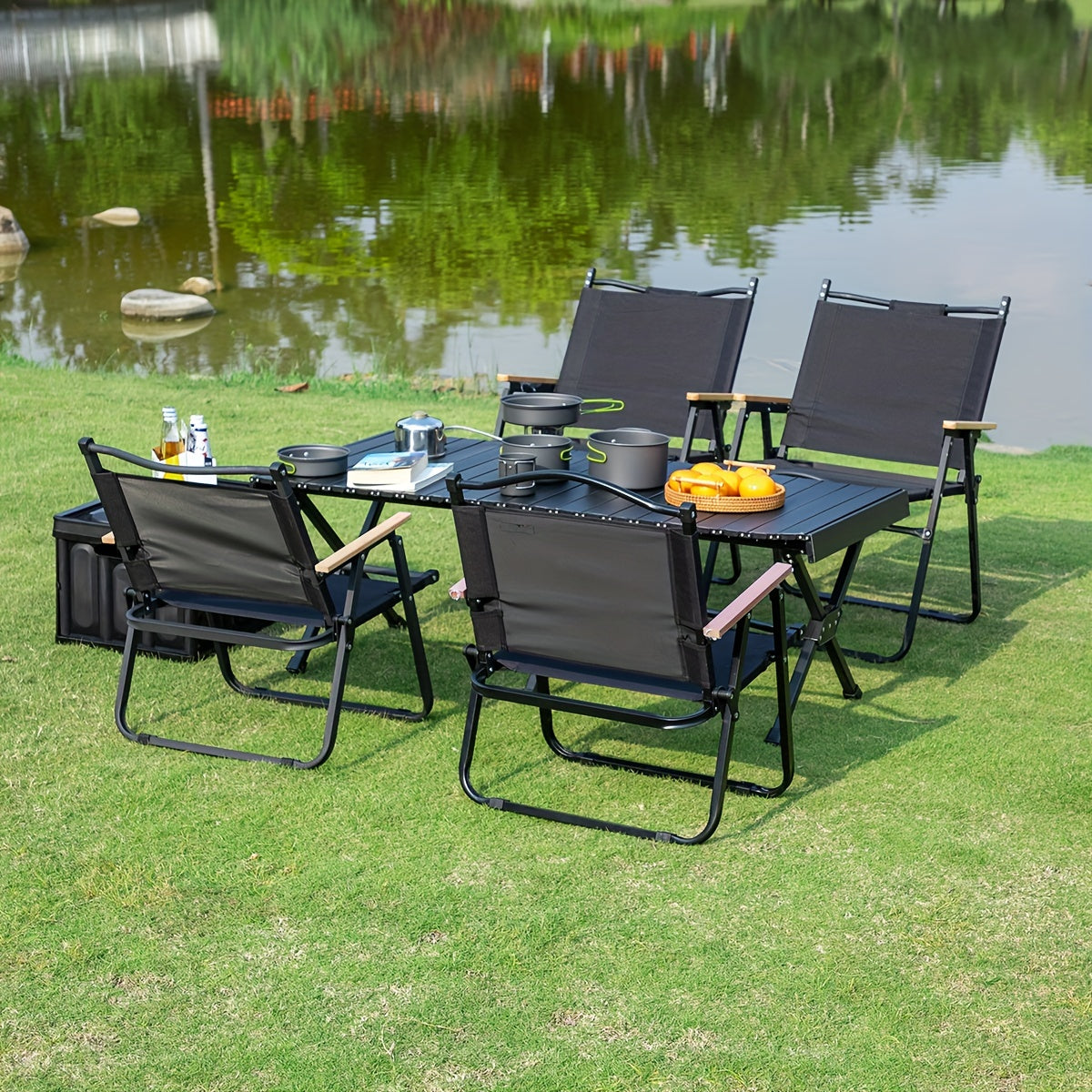 Portable Aluminum Folding Table with Carrying Bag for Indoor Outdoor Picnic
