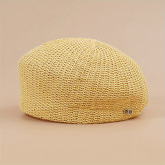 Warm Knitted Beret Hat French Style Painter Hat for Women