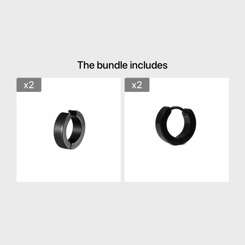 Men's Titanium Steel Ear Buckle Punk Studs