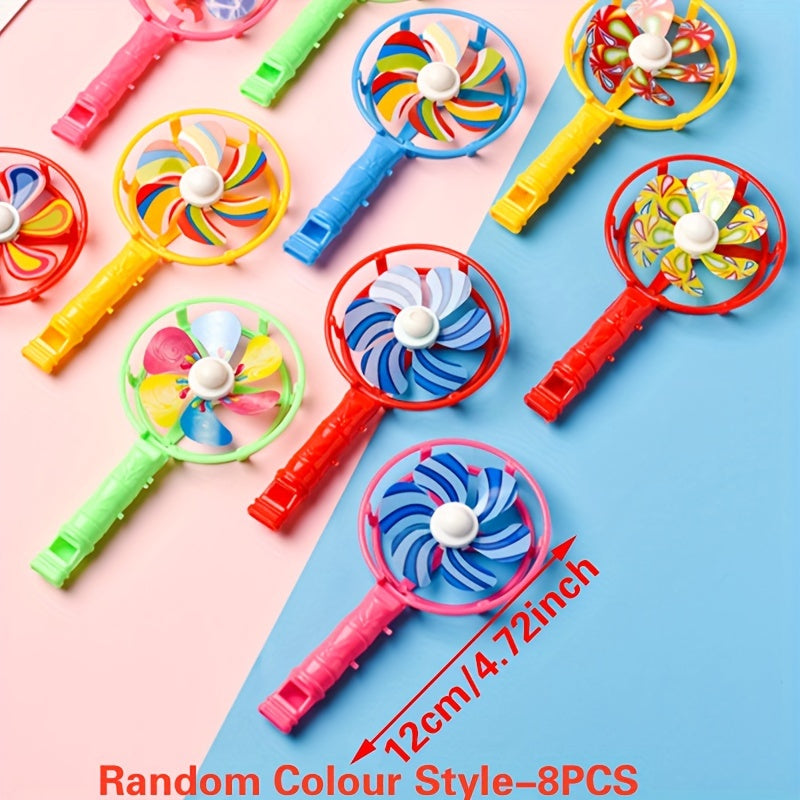 8pcs Mixed Party Windmill Whistle Creative Toys for Children