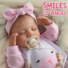 20 Inch Newborn Baby Doll with Accessories Sleeping Smiling Reborn Doll