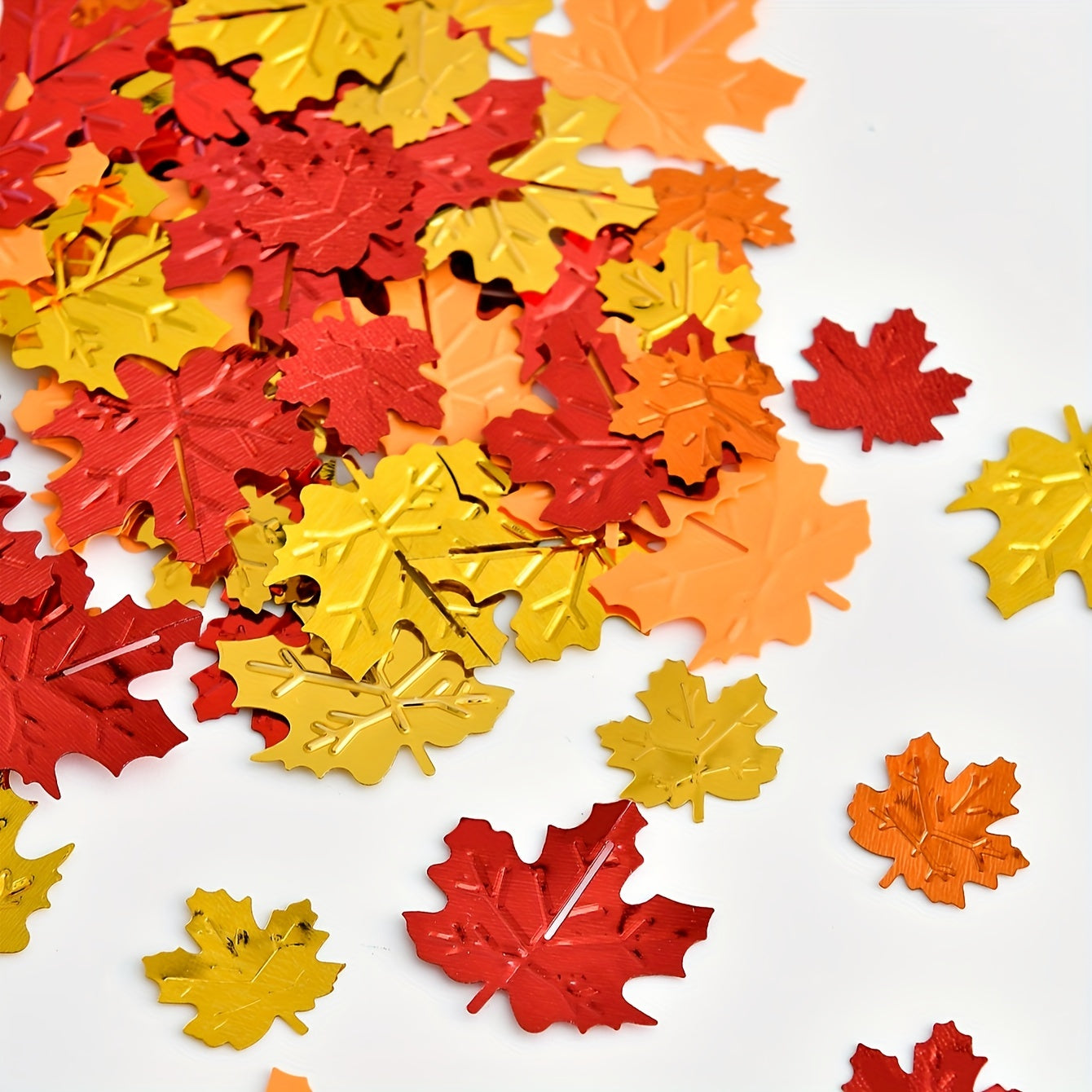 Maple Leaf Decoration Confetti, Autumn Fall Holiday Party Table Scatter Decor