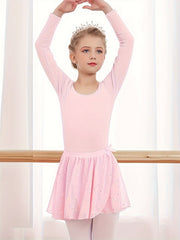 2pcs Girls Polka Dot Ballet Skirt Dance Gymnastics Cheerleading