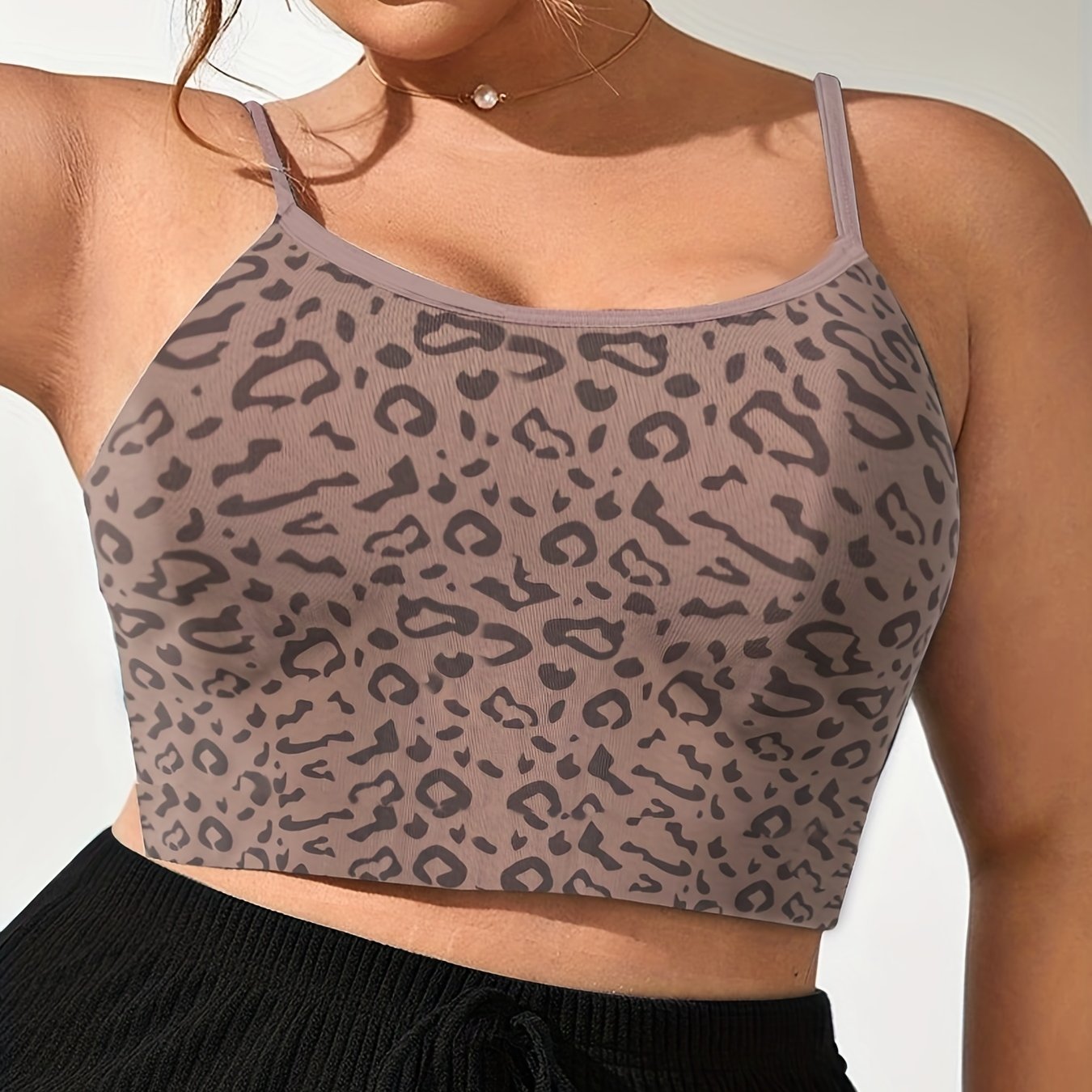  Sexy Leopard Print Cami Crop Top
