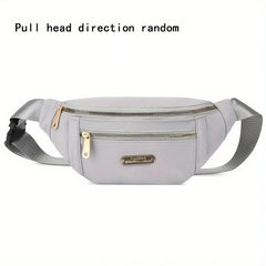 Casual Nylon Waist Bag Double Zipper Crossbody Bag Women's Fanny Pack