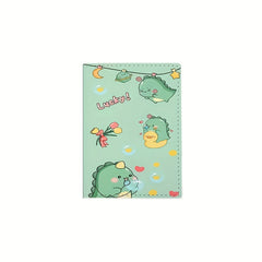Cartoon Dinosaur Green Passport Protective Cover Waterproof Passport Bag