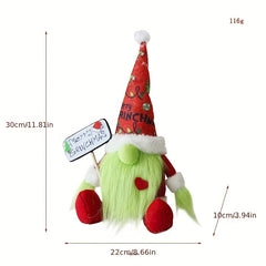 Halloween Grinch Monster Doll with Long Green Beard