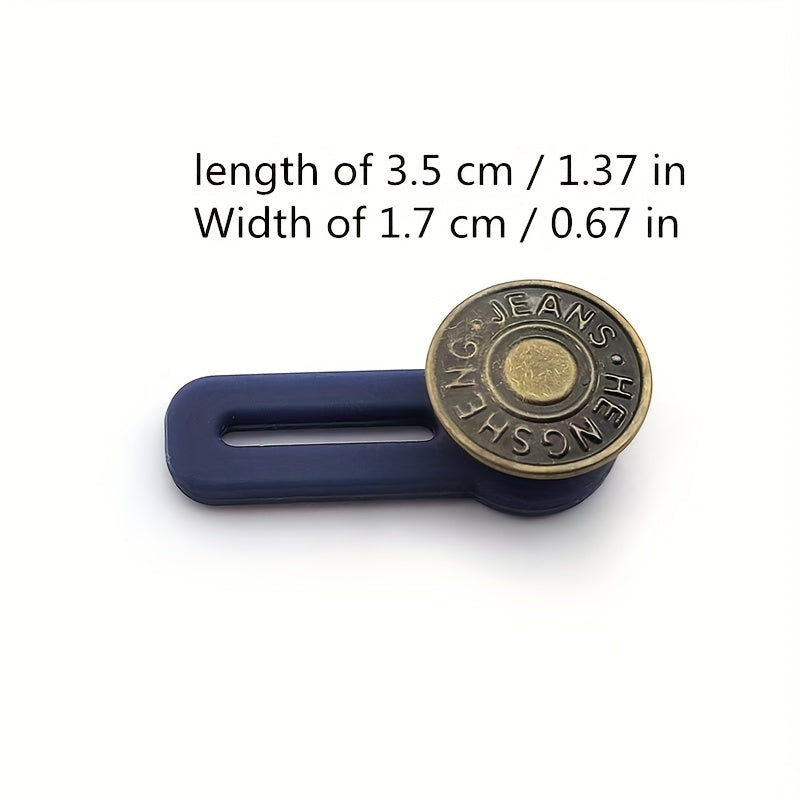 6pcs Waistband Extender Button Retractable Extended Jeans Button
