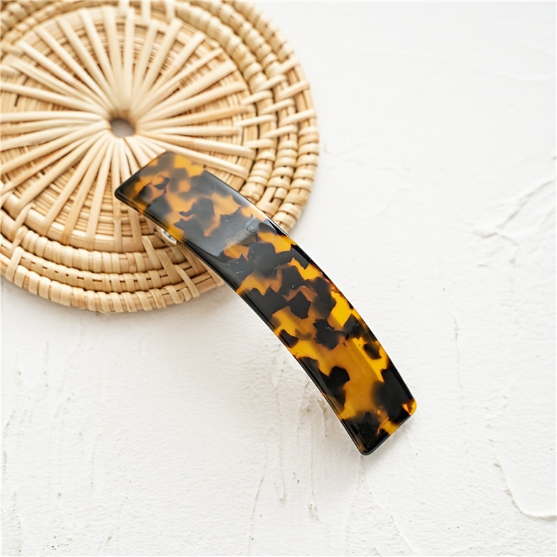 6 Barrettes Acetate Metal Spring Clip Thick Hair All Match Clip Women's