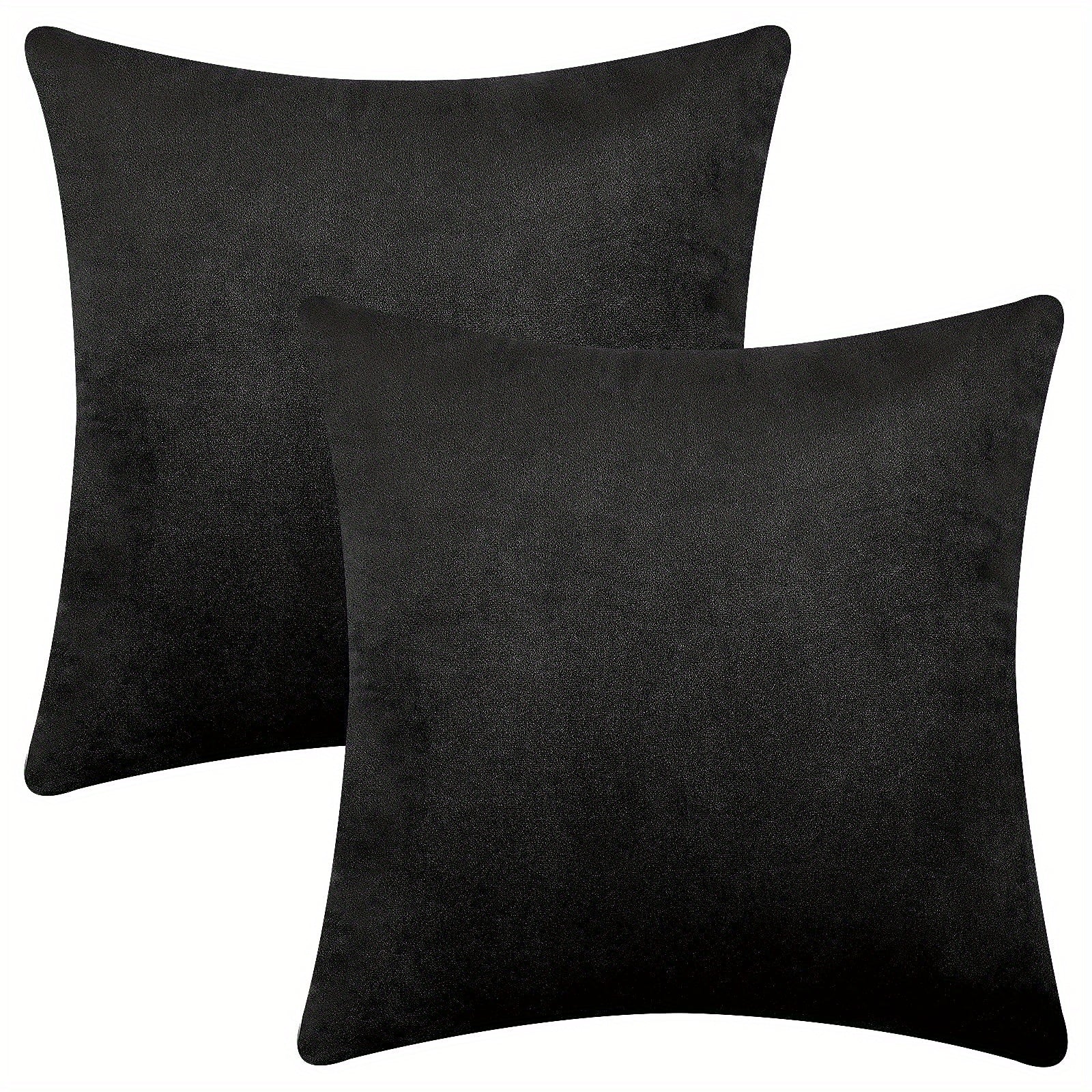 2pcs Velvet Solid Throw Pillowcase Soft Throw Pillow Cover 45x72cm