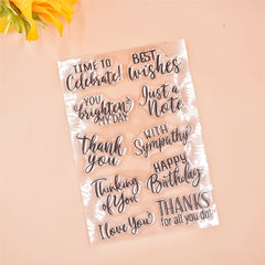 Clear Silicone Stamp Set - Transparent Stamps for Crafts