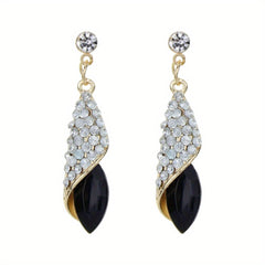 Vintage Teardrop Crystal Earrings for Women Girls Party Wedding