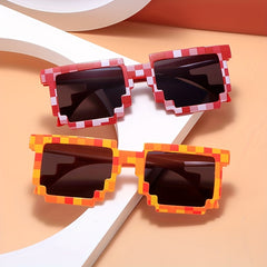 Gamer Robot UV Protection Sunglasses Cosplay Pixel Mosaic Sun Glasses
