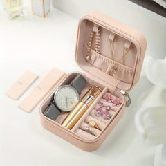 Portable Jewelry Storage Box 5 Grids - Mother's Gift Organizer Case