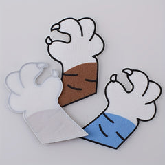 3pcs Dog Paw Cloth Stickers Patches Iron On Sew On Embroidered Applique