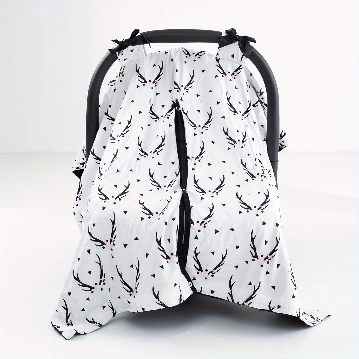 Girl's Sunshade Seat Cover with Deer Horn Flower Print