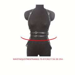 Body Harness Belt Corset Pu Leather Waist Belt Gothic Belt Suspenders
