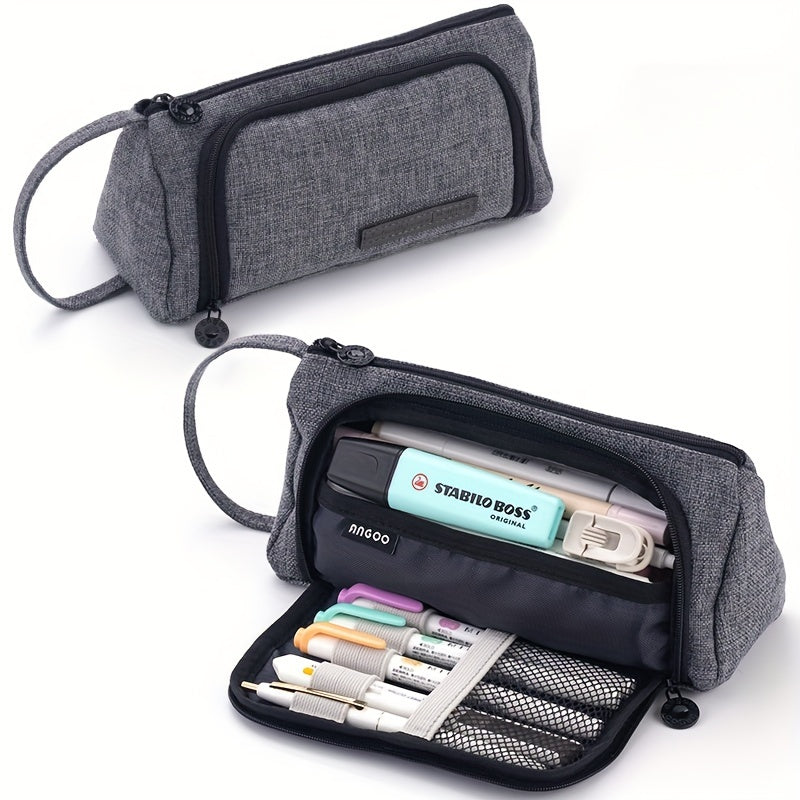 Triangle Window Pencil Case Large Capacity Pen Stationery Box For Students