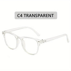 Retro Oval Frame Anti Light Shading Glasses for TV & Computer