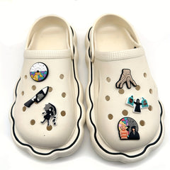 20pcs Gothic Drama Series Shoe Charms Decorations for Party Favors