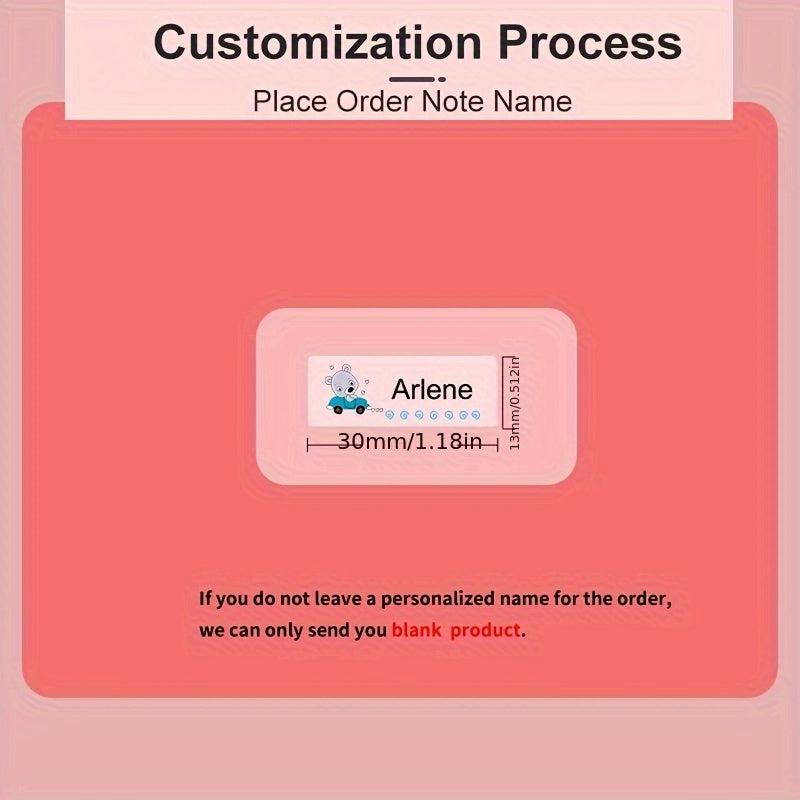 Custom Name Sticker Waterproof Personal Office Label